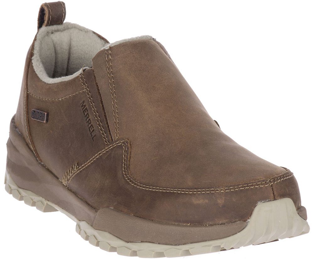 Merrell Slip Ons Damskie Brązowe - Icepack Guide Moc Polar Waterproof - 830759-SYD